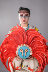 Aztec woman with make-up
