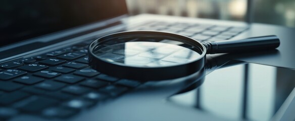 The Magnifying Glass on Laptop