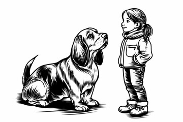 Cute coloring page featuring a playful dog for kids creativity.
