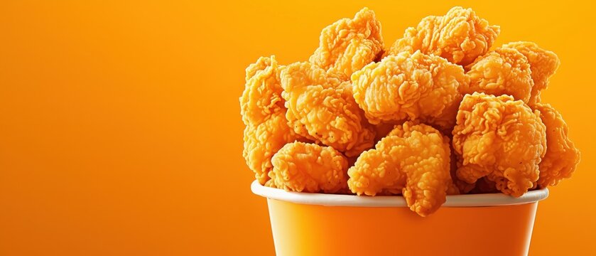 bucket of breaded chicken