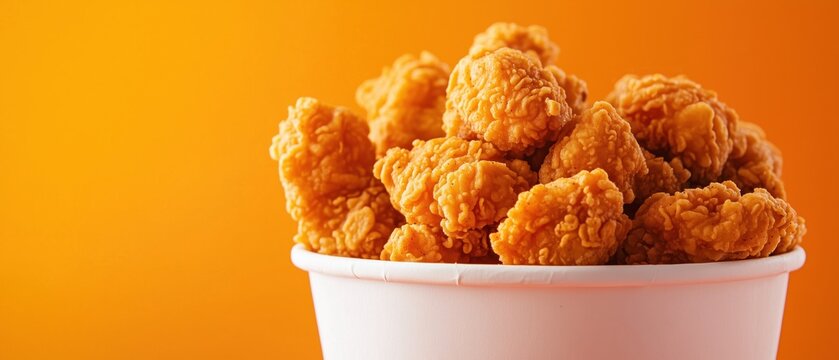 bucket of breaded chicken