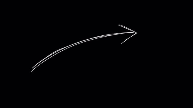 Set of different animated doodle elements. Video clip with alpha channel.