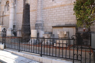 Archaeological finds  next to Saint Nicholas Cathedral in Monaco-Ville, Monaco.