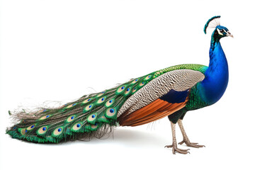 Obraz premium peacock isolated on a white background