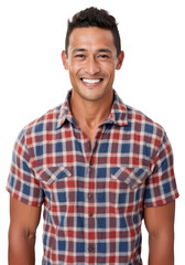 Smiling pacific man shirt laughing smile.