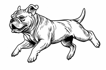 Fototapeta premium Cute coloring page featuring a playful dog for kids creativity.