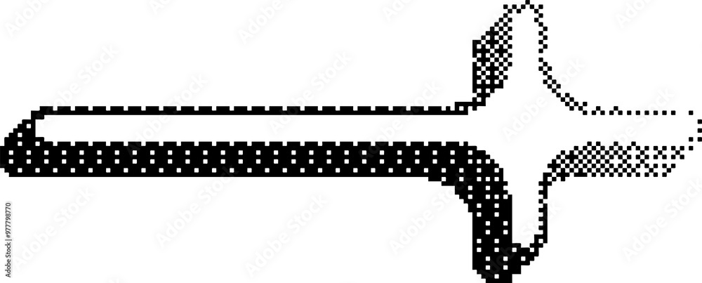 Poster bitmap pattern star shape. halftone gradient element. y2k graphic abstract icon. dither noisy grunge