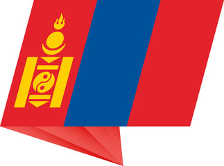 Mongolia pin flag