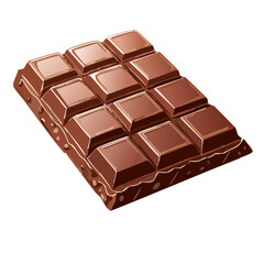 Whole Chocolate Bar Vector Illustration Isolated on White Background