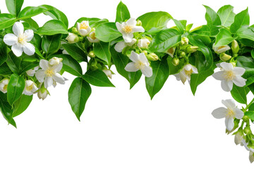 Obraz premium PNG Jasmine border flower nature plant.