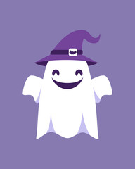 cute halloween ghost vector illustration