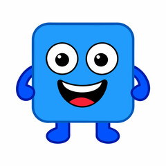 blue character with short legs and tiny arms.