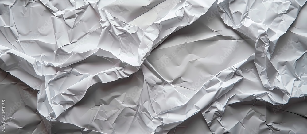 Poster crumpled texture background of grey paper. copy space image. place for adding text and design