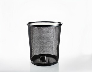 Silver Mesh Trash Bin