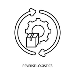 reverse logistics concept line icon. Simple element illustration. reverse logistics concept outline symbol design.