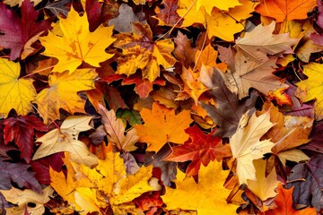 A repeating texture of leafes