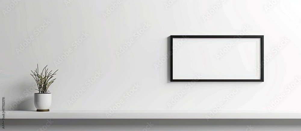 Poster isolated photo frame picture frame white backdrop. copy space image. place for adding text and desig