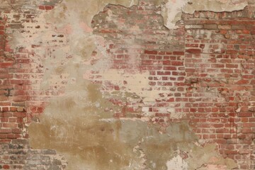 A repeating texture of a brick wall
