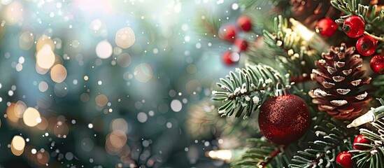 Christmas background Focused selectively. Copy space image. Place for adding text and design