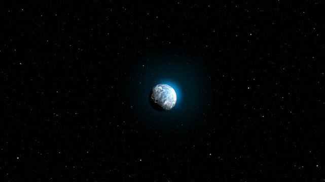 Planet earth from distance and fast zoom in
Beautiful outer space view of earth with America Continent,4K, 2024
