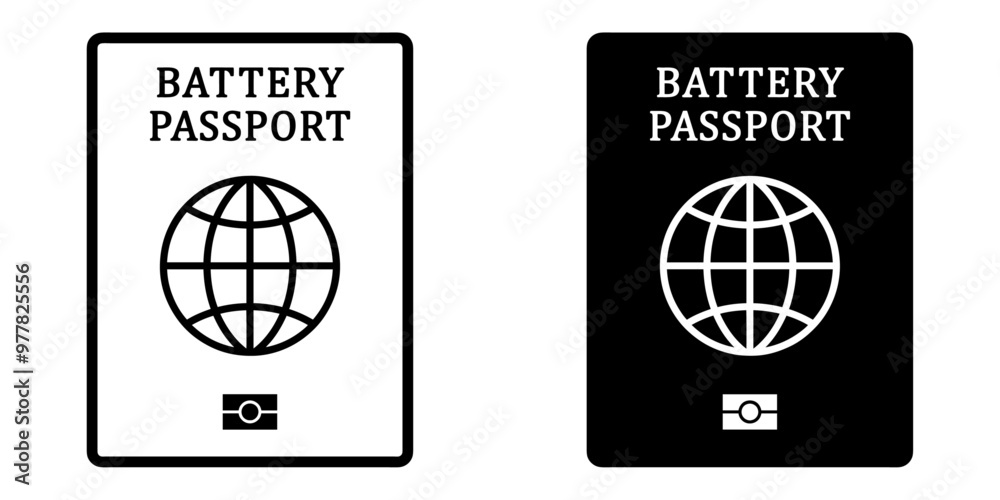 Fototapete ofvs734 outlinefilledvectorsign ofvs - battery passport vector icon . isolated transparent . outline
