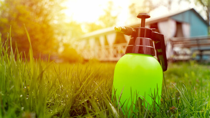 watering can for spraying plants against parasites and insects