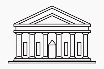 Classic architectural building illustration