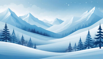 Fototapeta premium winter forest landscape