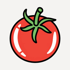 Bright cartoon tomato illustration