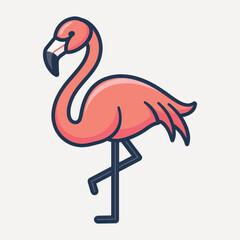 Elegant pink flamingo illustration