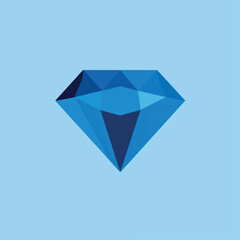 Geometric blue diamond illustration