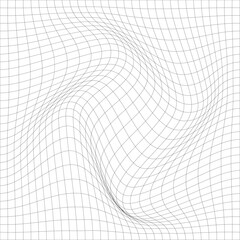 A black and white image of a wave with a grid pattern