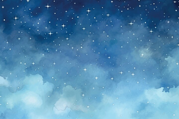 Starry night sky watercolor painting © Rawpixel.com