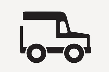 Minimalist truck icon design