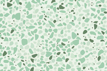 Abstract green terrazzo pattern