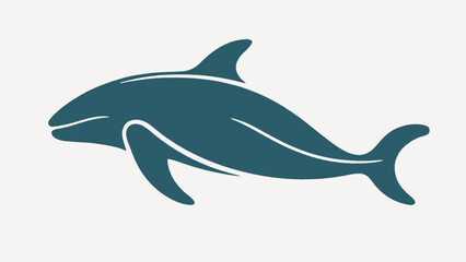 Stylized dolphin silhouette vector