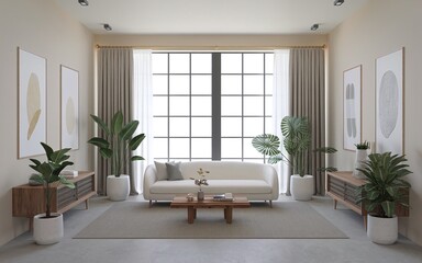 Photo interior modern design room 3d illustration background with multi color cool lights effects generative AI