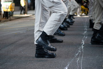 Army troops are seen during the celebration of Brazilian Independence Day in the city of Salvador, Bahia.