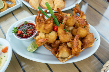 Typical food from the northeast of Brazil, Porto de Galinhas, Ipojuca, Pernambuco, Brazil