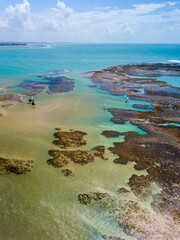 Ocean View At Port Of Chickens Beach Pernambuco Brazil. Maritime Port Of Chickens Beach Pernambuco....