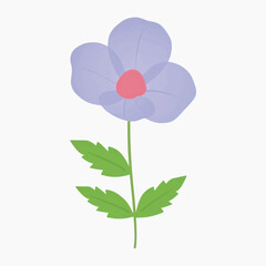 Simple purple flower illustration