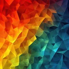 Obraz premium Polygonal shapes with contrasting colors in motion