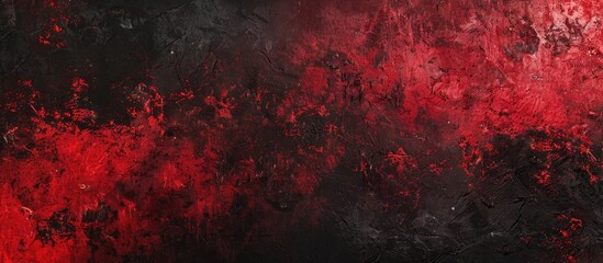 Red and black gradient abstract background with grainy noise texture effect. Copy space image. Place for adding text and design