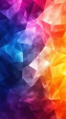 Fototapeta premium Polygonal shapes with contrasting colors in motion