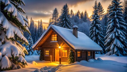 Winter Cabin Retreat