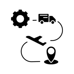 logistics concept line icon. Simple element illustration. logistics concept outline symbol design.
