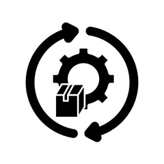 reverse logistics concept line icon. Simple element illustration. reverse logistics concept outline symbol design.