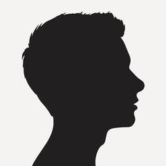 Silhouette profile male head