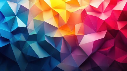 Polygonal shapes with contrasting colors in motion