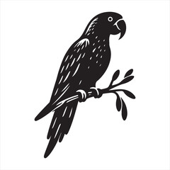 parrot silhouette vector
